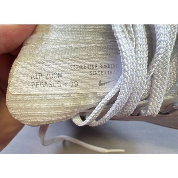 Nike Air Zoom Pegasus 39 White Pure Platinum-DH4072-100 Women's Running Shoe 8 - Picture 8 of 8